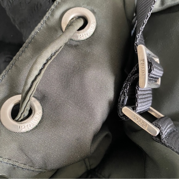 Prada military green nylon backpack - Picture 12 of 13